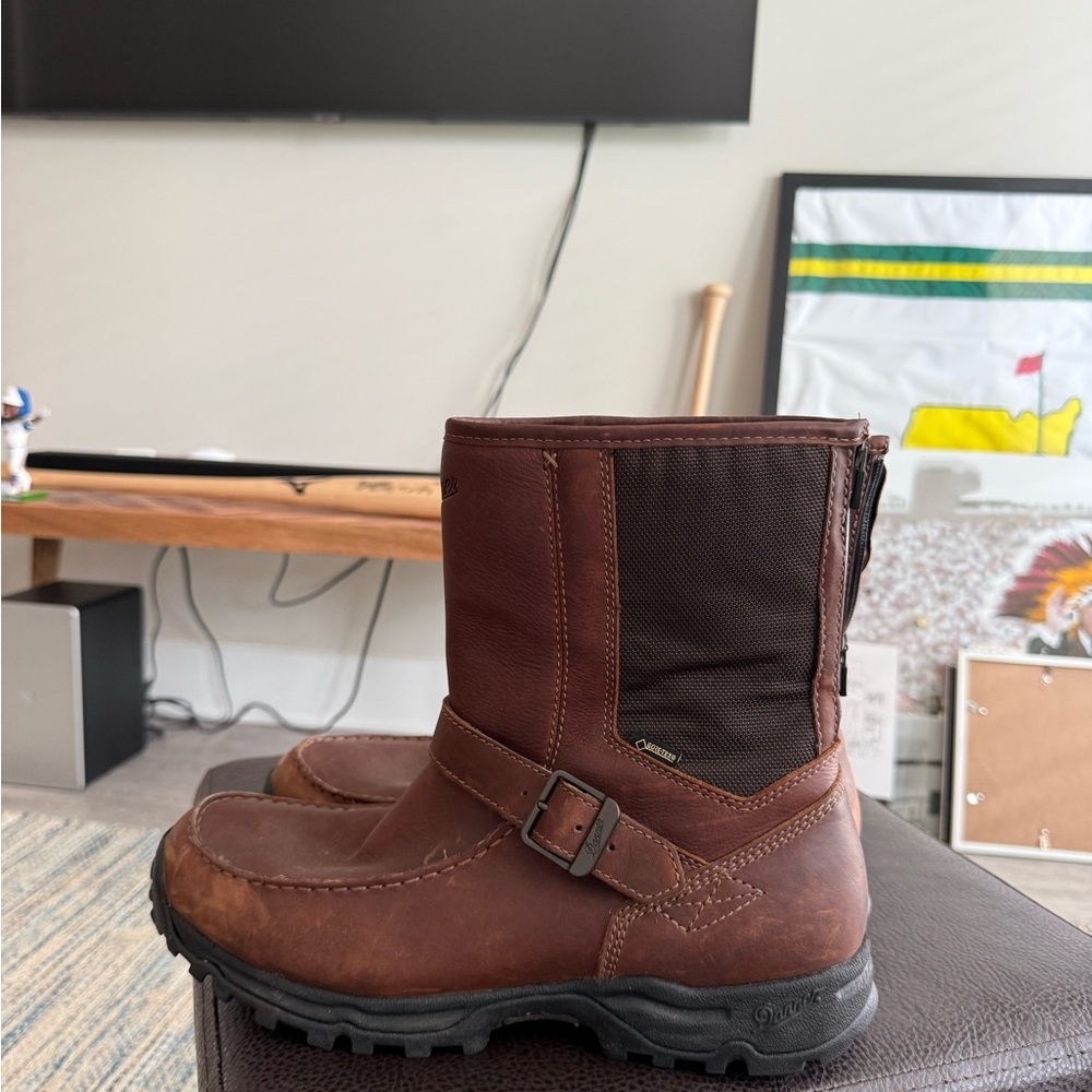 Danner Men’s Brown Leather Ankle Boots with Buckle